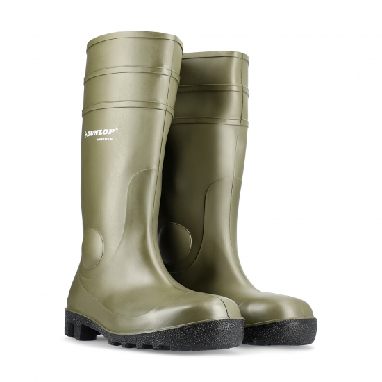 Bota Dunlop PVC Verde S5 Acero SRA - DUNLOP