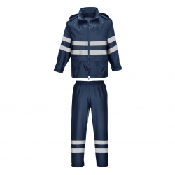 Traje Impermeable de Nailon / PVC con Bandas Reflectantes - FOR WEAR