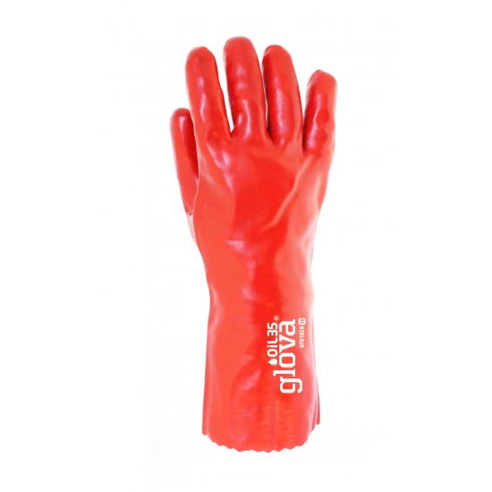 Guante De Pvc Rojo 35 Cm - GLOVA