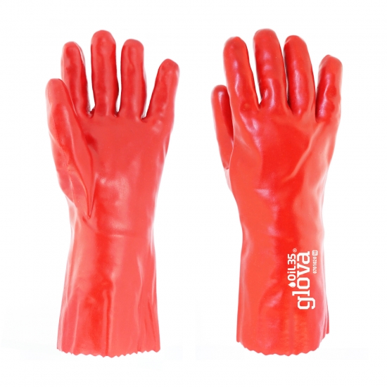 Guante De Pvc Rojo 35 Cm - GLOVA