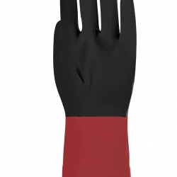 Guante De Fibra De Algodón Con Recubrimiento De Látex Negro De 30 Cm - 4 GASA