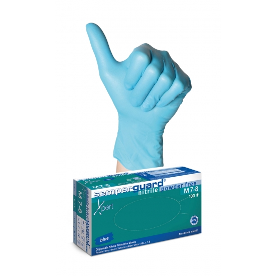 Caja 100 (S-L) 90 (Xl) Guantes De Nitrilo Sin Polvo - SEMPERGUARD