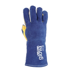 Guante Soldador Crute Azul Kevlar Forro 35 Cm - GLOVA