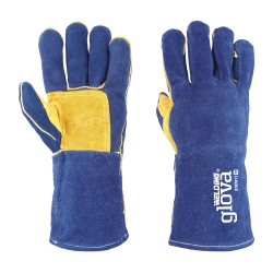 Guante Soldador Crute Azul Kevlar Forro 35 Cm - GLOVA