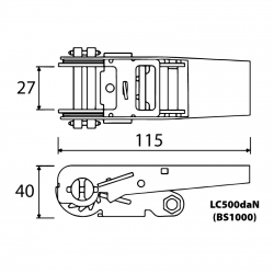 Roquete Con Cinta Sin Fin 25 MM 6 MT - FIELD